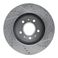 R1 Concepts R1 03-07 Cadillac CTS Front Left Drilled & Slotted Silver Brake Rotor