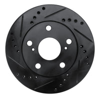 R1 Concepts R1 92-01 Toyota Camry Front Left Drilled & Slotted Black Brake Rotor