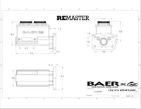 Baer Brakes Mopar 1in Bore Remaster 4-Bolt Left Port Master Cylinder Assembly - Black