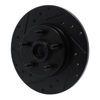 R1 Concepts R1 84-87 Pontiac Fiero Front Left Drilled & Slotted Black Brake Rotor