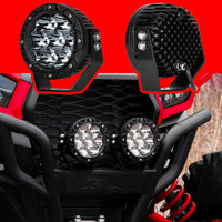 XKGLOW XK Glow Spot Beam Cube Offroad Round Work Light Kit 1pc 5in
