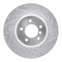 R1 Concepts R1 11-16 BMW Z4 Rear Right Drilled & Slotted Silver Brake Rotor