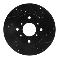 R1 Concepts R1 98-02 Acura CL Front Right Drilled & Slotted Black Brake Rotor