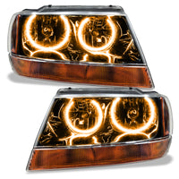 ORACLE Lighting Oracle 99-04 Jeep Grand Cherokee SMD HL - Black - ColorSHIFT w/ BC1 Controller