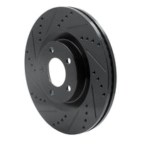 R1 Concepts R1 07-15 Ford Edge Front Left Drilled & Slotted Black Brake Rotor