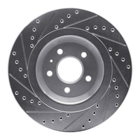 R1 Concepts R1 2008-2025 Audi A6 Quattro Rear Right Drilled & Slotted Silver Brake Rotor