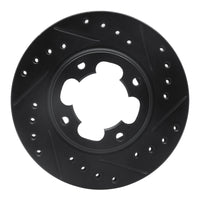 R1 Concepts R1 87-94 Subaru Justy Front Right Drilled & Slotted Black Brake Rotor
