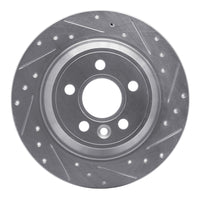 R1 Concepts R1 07-10 Volvo S80 Rear Right Drilled & Slotted Silver Brake Rotor