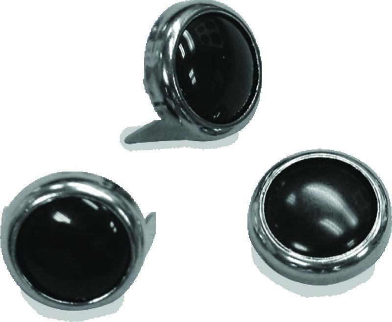 Mustang Motorcycle Mustang Studs 12.5mm (Bag of 10) - Black
