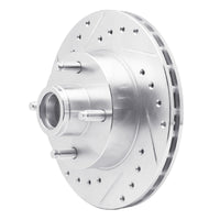 R1 Concepts R1 78-93 Ford Thunderbird Front Left Drilled & Slotted Silver Brake Rotor