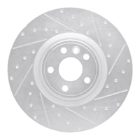 R1 Concepts R1 18-20 Jaguar E-Pace Front Right Drilled & Slotted Silver Brake Rotor