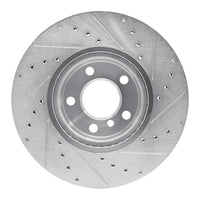 R1 Concepts R1 11-18 BMW X3 Front Left Drilled & Slotted Silver Brake Rotor