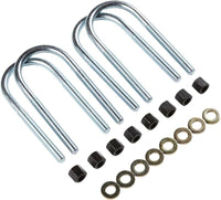 Fabtech Square U-Bolt Kit - 9/16-18 x 12.50 x 3.10