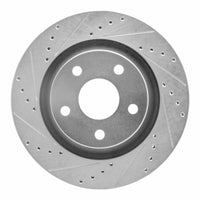 R1 Concepts R1 12-18 Jeep Wrangler Front Left Drilled & Slotted Silver Brake Rotor
