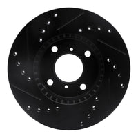 R1 Concepts R1 99-07 Suzuki Esteem Front Right Drilled & Slotted Black Brake Rotor