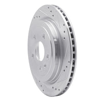 R1 Concepts R1 08-19 Cadillac CTS Rear Right Drilled & Slotted Silver Brake Rotor
