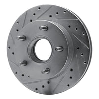 R1 Concepts R1 86-88 Ford BRONCO Front Left Drilled & Slotted Silver Brake Rotor