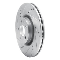 R1 Concepts R1 91-20 Alfa Romeo 164 Front Left Drilled & Slotted Silver Brake Rotor