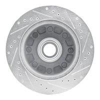 R1 Concepts R1 92-94 Ford E-350 Econoline Club Wagon Front Left Drilled & Slotted Silver Brake Rotor