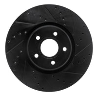 R1 Concepts R1 04-19 Ford Transit Connect Front Right Drilled & Slotted Black Brake Rotor
