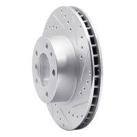 R1 Concepts R1 87-95 BMW 540I Front Right Drilled & Slotted Silver Brake Rotor