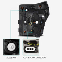 AlphaRex 11-16 Ford F-250 SD PRO-Series Projector Headlights Plank Style Design Black w/Seq Signal