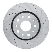 R1 Concepts R1 18-25 Jeep Gladiator Front Right Drilled & Slotted Silver Brake Rotor