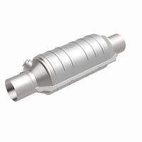 MagnaFlow Univ Cat Conv 2in Inlet/Outlet Ctr/Ctr Round 11in Body L x 5.125in W x 15in Overall L