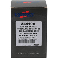 Vertex Pistons Vertex Piston 01-16 KTM 125 EXC 125cc Forged Pro Race Piston Kit
