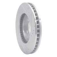 R1 Concepts R1 87-90 Chrysler Town & Country Front Left Drilled & Slotted Silver Brake Rotor