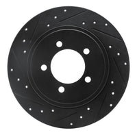 R1 Concepts R1 02-10 Ford Explorer Rear Left Drilled & Slotted Black Brake Rotor