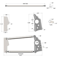 QA1 HD Pro Rear Drag 4-Link System - No Shocks/Springs