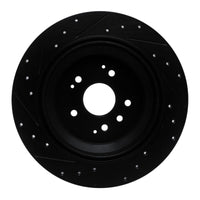 R1 Concepts R1 14-16 Acura MDX Rear Right Drilled & Slotted Black Brake Rotor