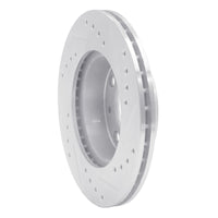 R1 Concepts R1 82-83 Honda Accord Sedan Front Left Drilled & Slotted Silver Brake Rotor