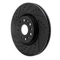 R1 Concepts R1 2017-2025 Buick Enclave Front Left Drilled & Slotted Black Brake Rotor