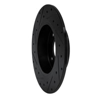 R1 Concepts R1 04-06 Nissan Sentra Rear Right Drilled & Slotted Black Brake Rotor