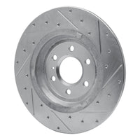 R1 Concepts R1 11-15 VPG MV-1 Rear Left Drilled & Slotted Silver Brake Rotor