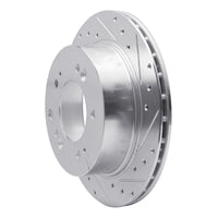 R1 Concepts R1 07-09 Kia SORENTO Rear Right Drilled & Slotted Silver Brake Rotor