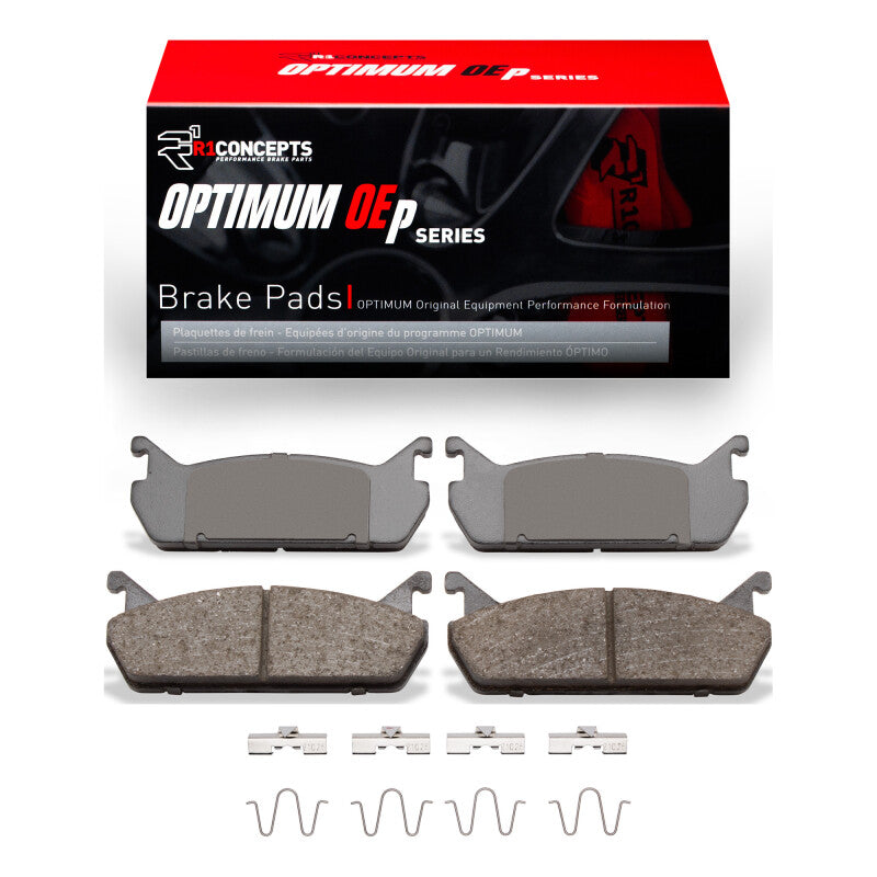 R1 Concepts R1 90-96 Ford Escort Rear Optimum OE Pads & Hardware Kit