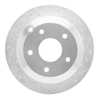 R1 Concepts R1 05-06 Pontiac GTO Rear Right Drilled & Slotted Silver Brake Rotor