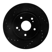 R1 Concepts R1 06-17 Suzuki Grand Vitara Front Left Drilled & Slotted Black Brake Rotor