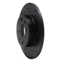 R1 Concepts R1 2009-2019 Fiat 500 (USA/Canada) Rear Right Drilled & Slotted Black Brake Rotor