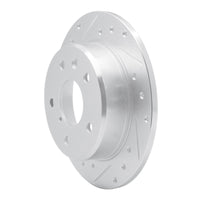 R1 Concepts R1 89-91 Mazda RX-7 Rear Left Drilled & Slotted Silver Brake Rotor
