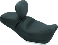 Mustang Motorcycle Mustang 15-21 Harley Street Standard Touring 1PC Seat w/Driver Backrest - Black