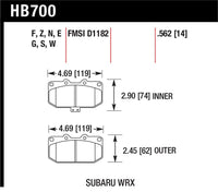 Hawk Performance Hawk 06-07 Subaru Impreza WRX HP Plus Front Street Brake Pads