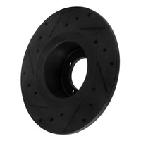 R1 Concepts R1 67-76 BMW 1600 Front Right Drilled & Slotted Black Brake Rotor