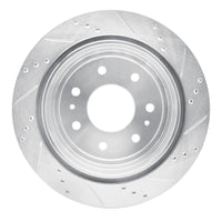 R1 Concepts R1 04-11 Ford F-150 RWD Rear Left Drilled & Slotted Silver Brake Rotor