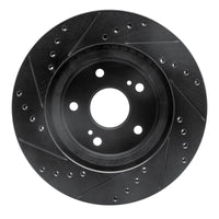 R1 Concepts R1 06-17 Suzuki Grand Vitara (Mexico) Front Right Drilled & Slotted Black Brake Rotor