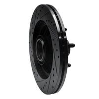 R1 Concepts R1 00-04 Ford F-150 RWD Front Right Drilled & Slotted Black Brake Rotor