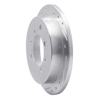 R1 Concepts R1 91-93 Hyundai SONATA Rear Left Drilled & Slotted Silver Brake Rotor
